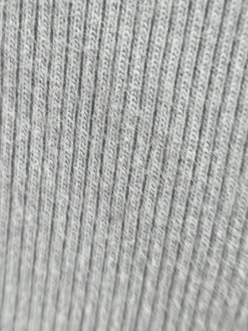 Reformation Grey Blue Fitted Ribbed Cropped Organic Cotton Baby Tee Shirt Large - Picture 7 of 8